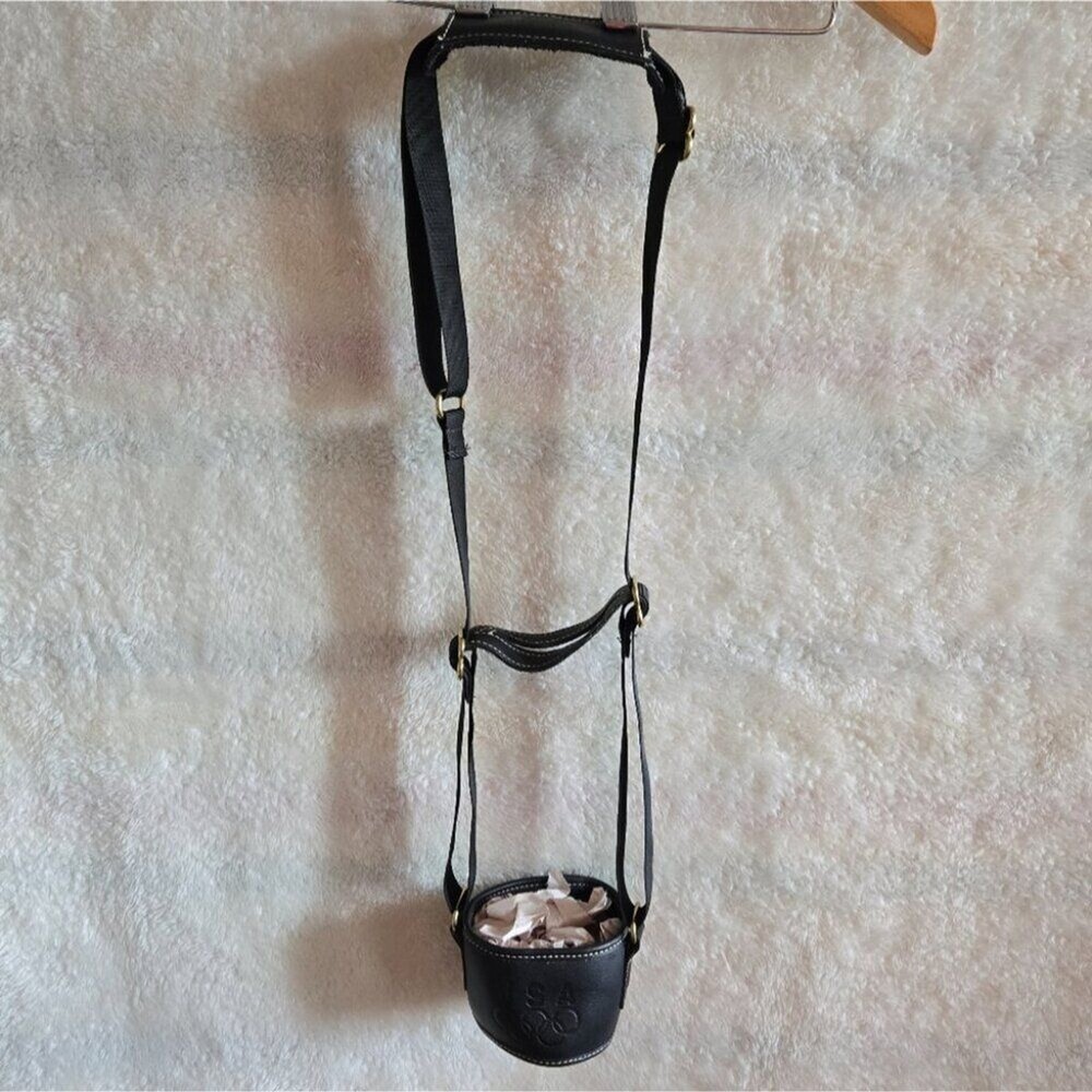 Coach 1996 Olympics Special Edition Black Leather Water Bottle Holder